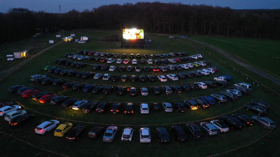 LED panel in car theater